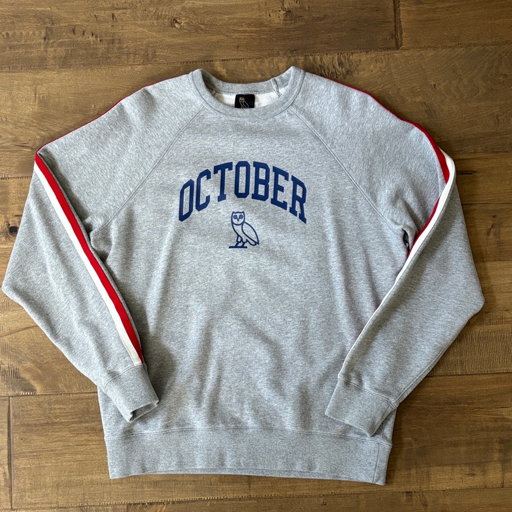 OVO Octobers very own Gray Crewneck varsity size M